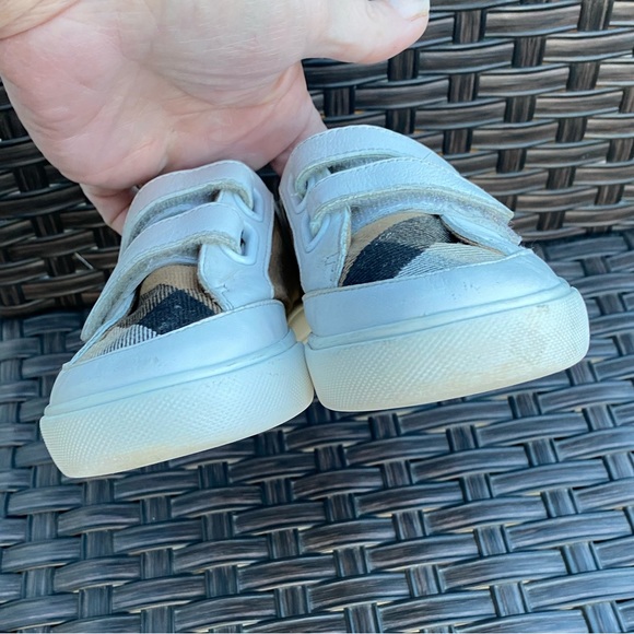 BURBERRY Little Boy Nova Check (Mega) LEATHER & CANVAS/Velcro Tennies🔥2-3 years - Picture 6 of 12
